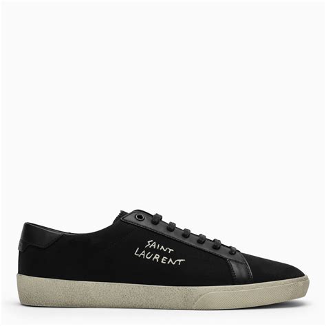 ysl black sneakers|saint laurent black shoes.